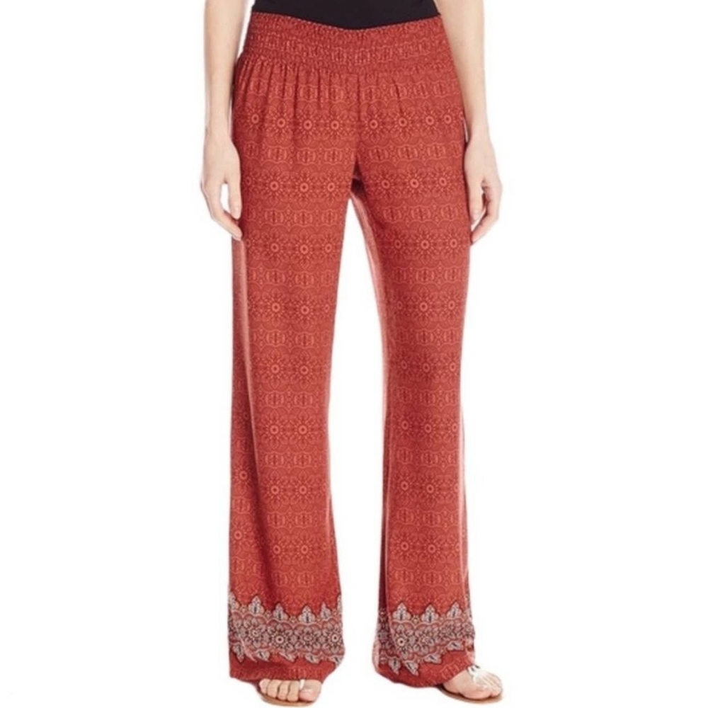 PRANA Isadora Wide Leg Palazzo Pants in Tomato Large